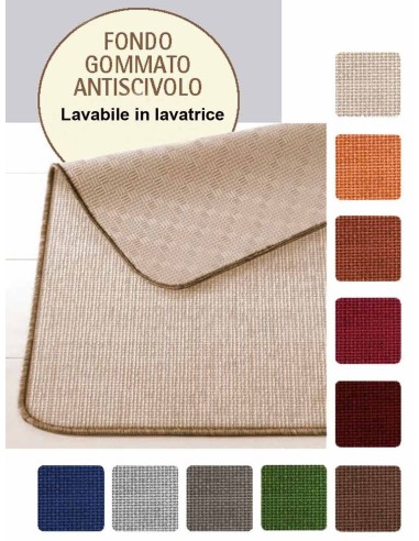 Intreccio tappeto passatoia jacquard ciniglia varie misure