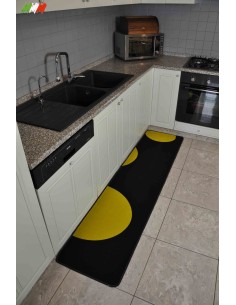 Sole nero tappeto cucina largo 50 cm.