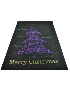 Tappeto nero Albero di Natale passatoia 100x134 cm. N2
